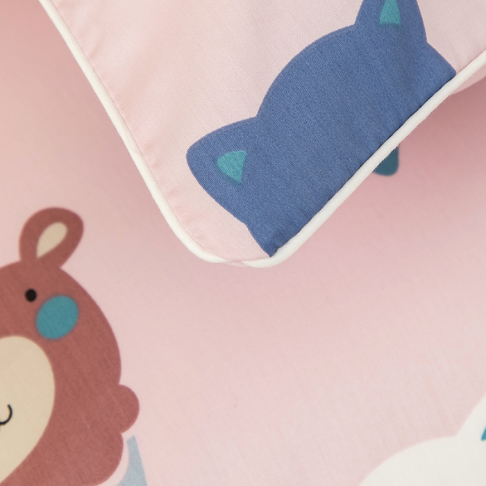 91家纺网 家纺一手货源 找家纺 良佐生活 2022新款60s全棉贡缎卡通印花枕套（单只） 萌宠冰淇淋