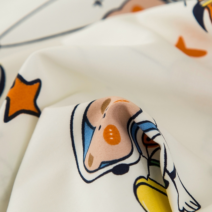 91家纺网 家纺一手货源 找家纺 良佐生活 2022新款60s全棉贡缎卡通印花枕套（单只） 太空小子