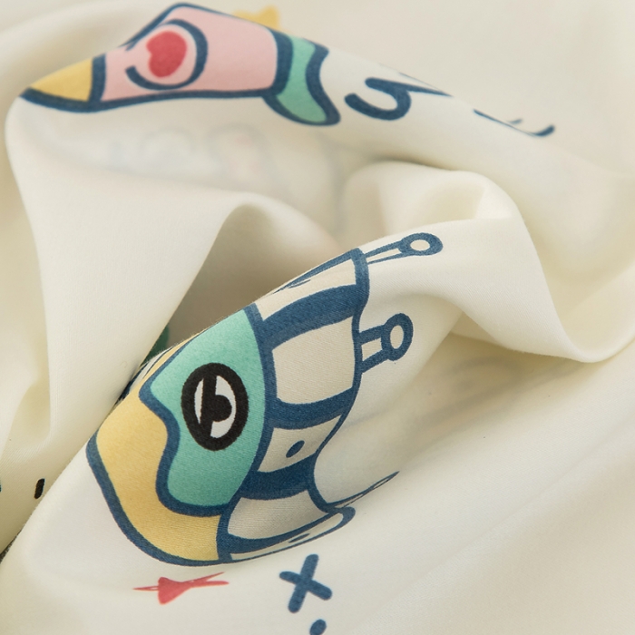 91家纺网 家纺一手货源 找家纺 良佐生活 2022新款60s全棉贡缎卡通印花枕套（单只） 银河之旅