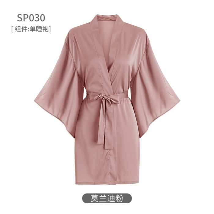 91家纺网 家纺一手货源 找家纺 洛兰沙 2022新款纯色睡衣