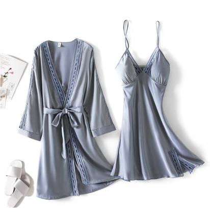 91家纺网 家纺一手货源 找家纺 洛兰沙 2022新款方快格睡衣