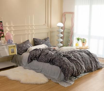 91家纺网 家纺一手货源 找家纺 千朵 2022新款40s天丝四件套 月色