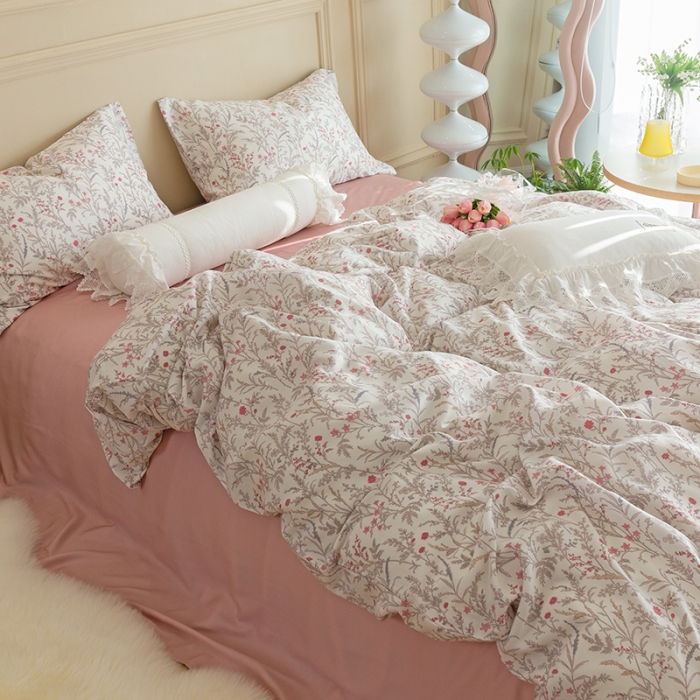 91家纺网 家纺一手货源 找家纺 千朵 2022新款40s天丝四件套 巴尔曼-灰