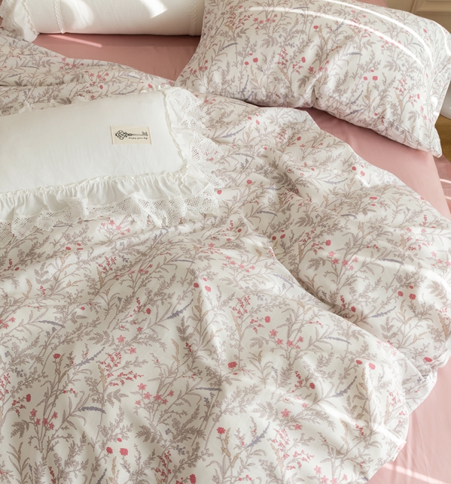 91家纺网 家纺一手货源 找家纺 千朵 2022新款40s天丝四件套 巴尔曼-灰