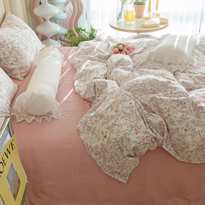 91家纺网 家纺一手货源 找家纺 千朵 2022新款40s天丝四件套 巴尔曼-灰