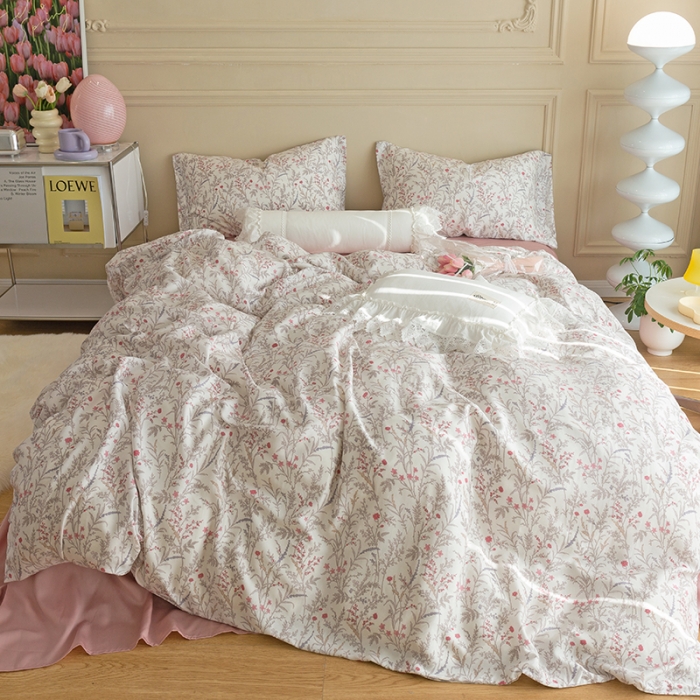 91家纺网 家纺一手货源 找家纺 千朵 2022新款40s天丝四件套 巴尔曼-灰