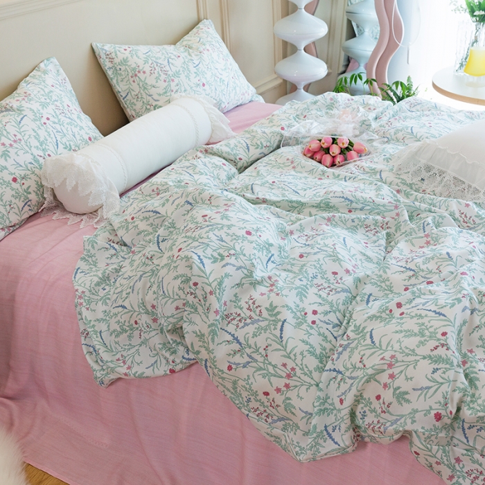 91家纺网 家纺一手货源 找家纺 千朵 2022新款40s天丝四件套 巴尔曼-绿