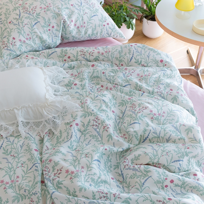 91家纺网 家纺一手货源 找家纺 千朵 2022新款40s天丝四件套 巴尔曼-绿