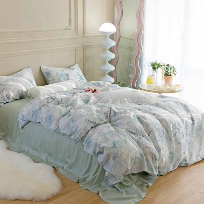 91家纺网 家纺一手货源 找家纺 千朵 2022新款40s天丝四件套 私语