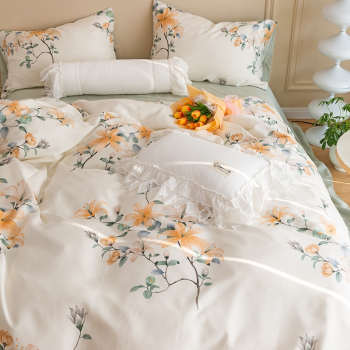 91家纺网 家纺一手货源 找家纺 千朵 2022新款40s天丝四件套 语汐