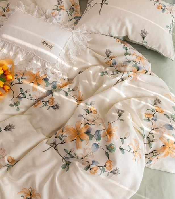 91家纺网 家纺一手货源 找家纺 千朵 2022新款40s天丝四件套 语汐