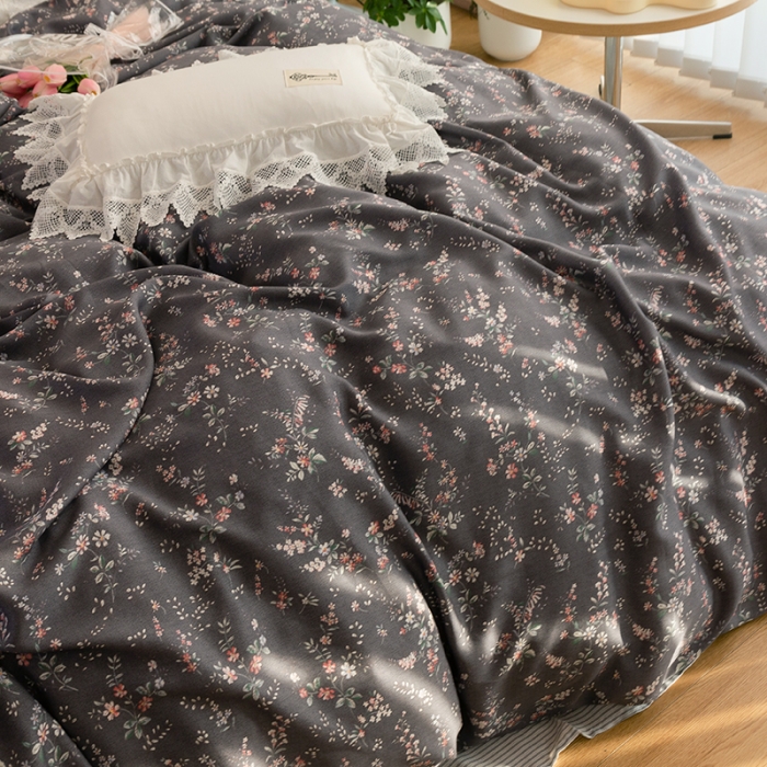 91家纺网 家纺一手货源 找家纺 千朵 2022新款40s天丝四件套 月色