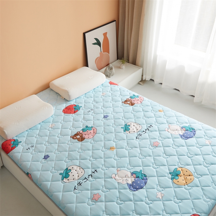 91家纺网 家纺一手货源 找家纺 寐珂家纺 2026新款A类针织大豆双人床垫 欢乐家族