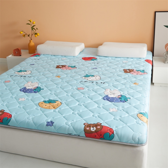 91家纺网 家纺一手货源 找家纺 寐珂家纺 2026新款A类针织大豆双人床垫 欢乐家族