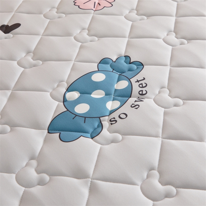 91家纺网 家纺一手货源 找家纺 寐珂家纺 2026新款A类针织大豆双人床垫 可爱甜心