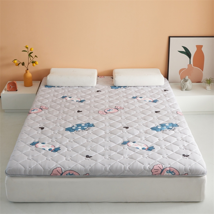 91家纺网 家纺一手货源 找家纺 寐珂家纺 2026新款A类针织大豆双人床垫 可爱甜心