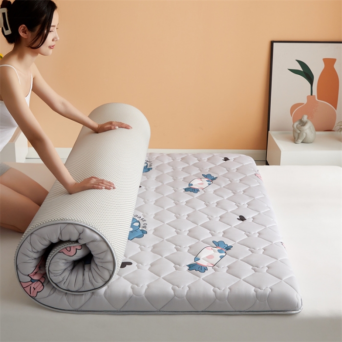 91家纺网 家纺一手货源 找家纺 寐珂家纺 2026新款A类针织大豆双人床垫 可爱甜心