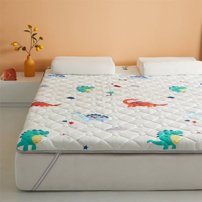 91家纺网 家纺一手货源 找家纺 寐珂家纺 2026新款A类针织大豆双人床垫 恐龙世界