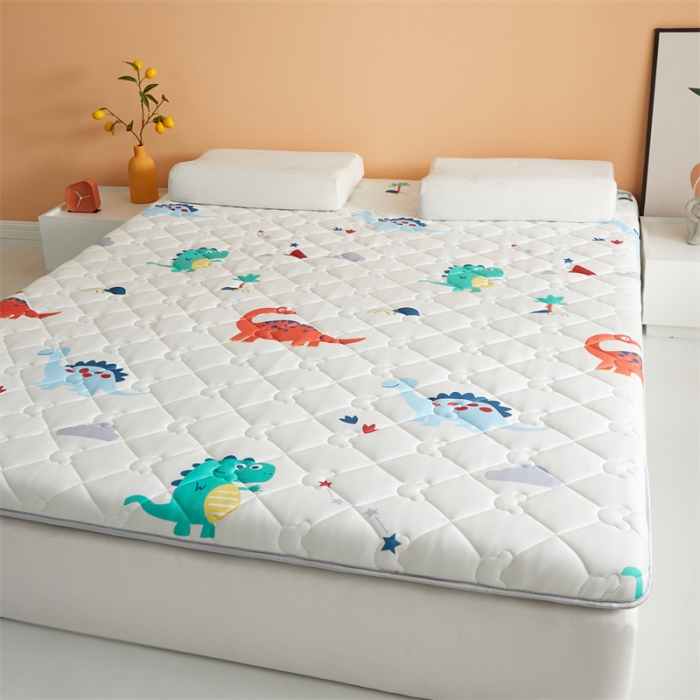 91家纺网 家纺一手货源 找家纺 寐珂家纺 2026新款A类针织大豆双人床垫 恐龙世界