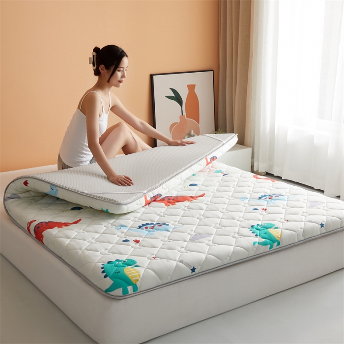 91家纺网 家纺一手货源 找家纺 寐珂家纺 2026新款A类针织大豆双人床垫 恐龙世界