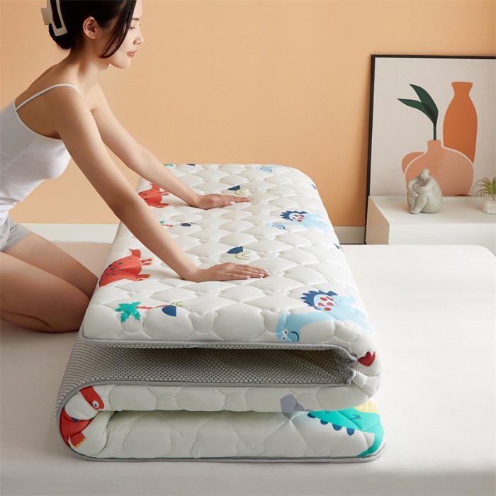 91家纺网 家纺一手货源 找家纺 寐珂家纺 2026新款A类针织大豆双人床垫 恐龙世界