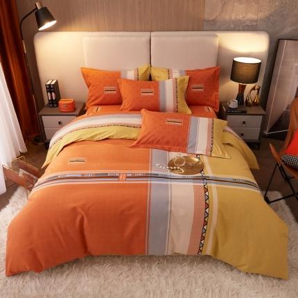 91家纺网 家纺一手货源 找家纺 （总）金纱玉纺 2022新款纯棉大版磨毛印花四件套