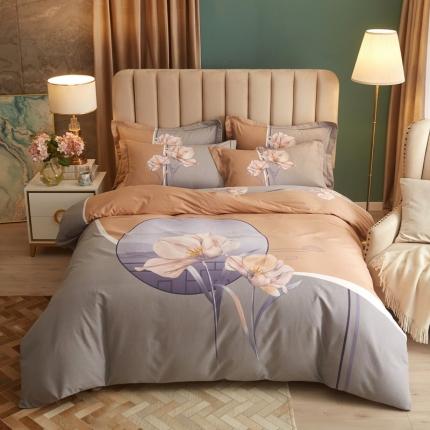 91家纺网 家纺一手货源 找家纺 （总）金纱玉纺 2022新款纯棉大版磨毛印花四件套