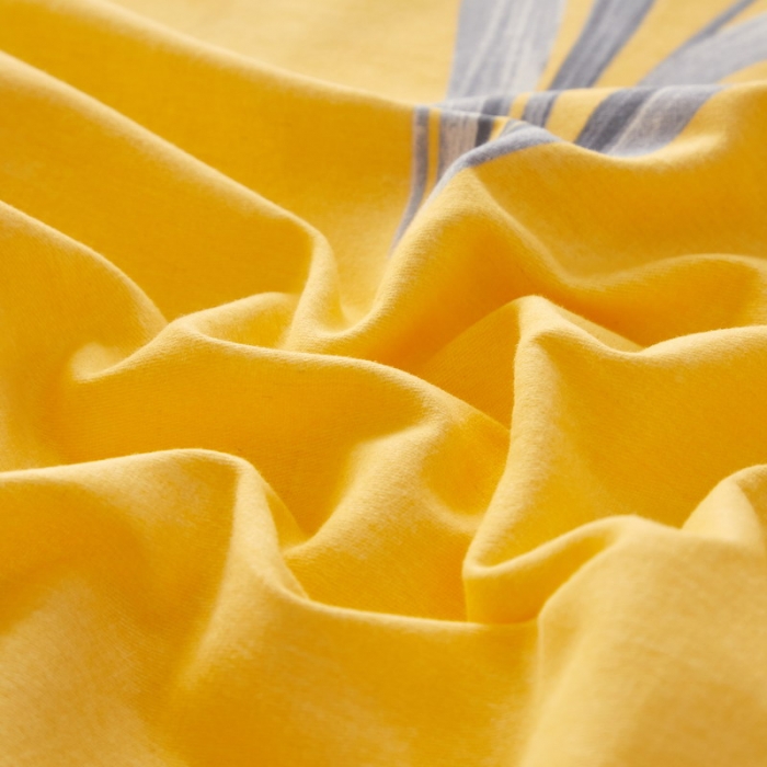 91家纺网 家纺一手货源 找家纺 金纱玉纺 2022新款全棉印花加厚磨毛四件套 暮云间-黄