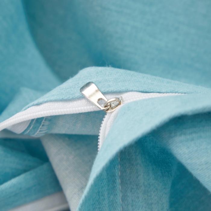 91家纺网 家纺一手货源 找家纺 金纱玉纺 2022新款全棉印花加厚磨毛四件套 笑颜-蓝