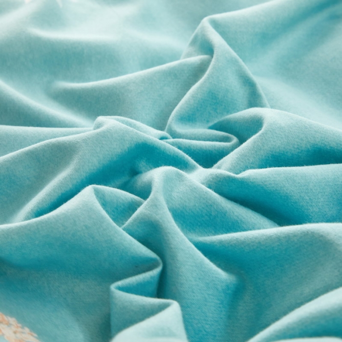 91家纺网 家纺一手货源 找家纺 金纱玉纺 2022新款全棉印花加厚磨毛四件套 幸运树-绿