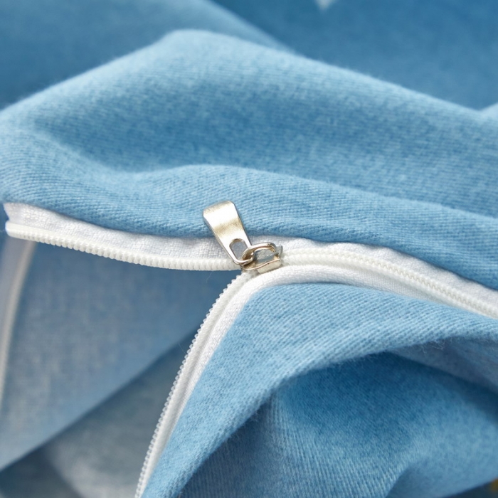 91家纺网 家纺一手货源 找家纺 金纱玉纺 2022新款全棉印花加厚磨毛四件套 寻觅留香-蓝