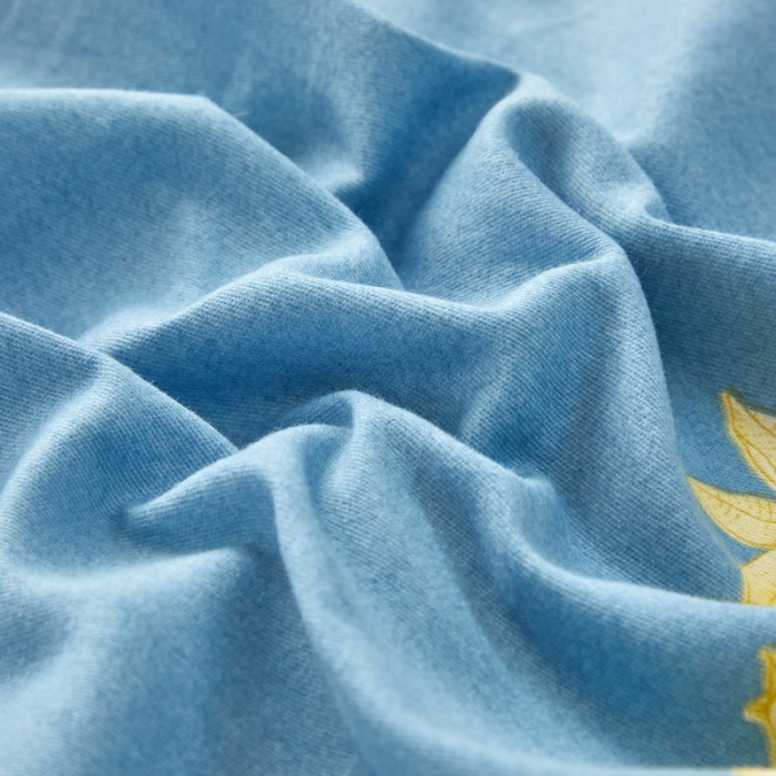 91家纺网 家纺一手货源 找家纺 金纱玉纺 2022新款全棉印花加厚磨毛四件套 寻觅留香-蓝