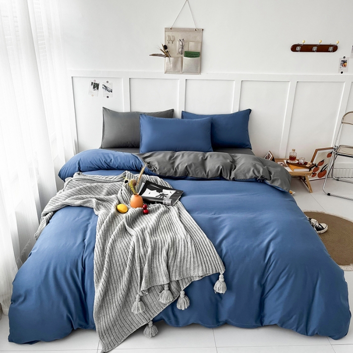 91家纺网 家纺一手货源 找家纺 （总）菲度 2022新款亲肤棉纯色四件套