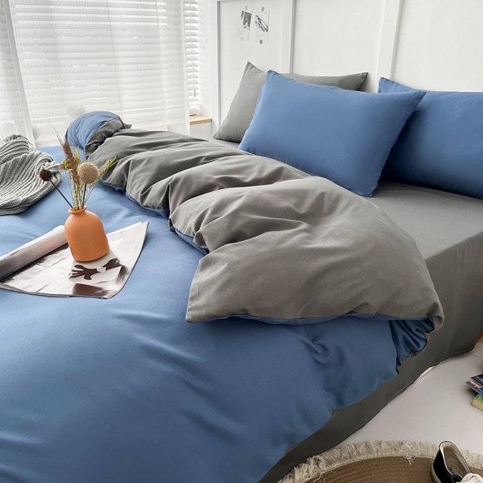 91家纺网 家纺一手货源 找家纺 （总）菲度 2022新款亲肤棉纯色四件套