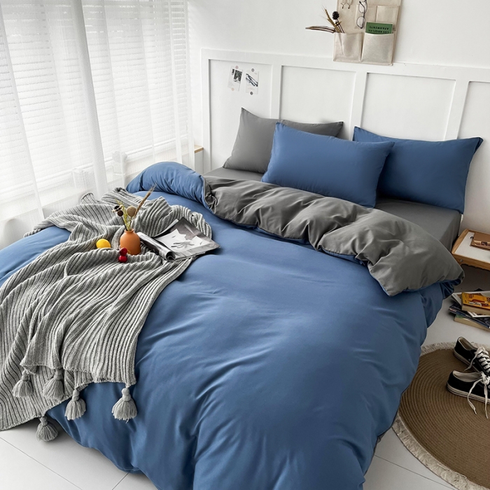 91家纺网 家纺一手货源 找家纺 （总）菲度 2022新款亲肤棉纯色四件套