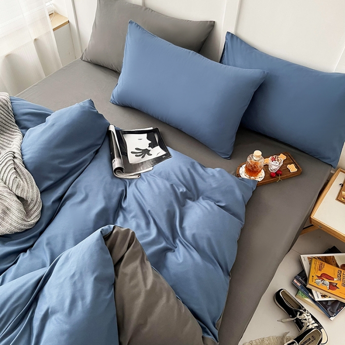 91家纺网 家纺一手货源 找家纺 （总）菲度 2022新款亲肤棉纯色四件套