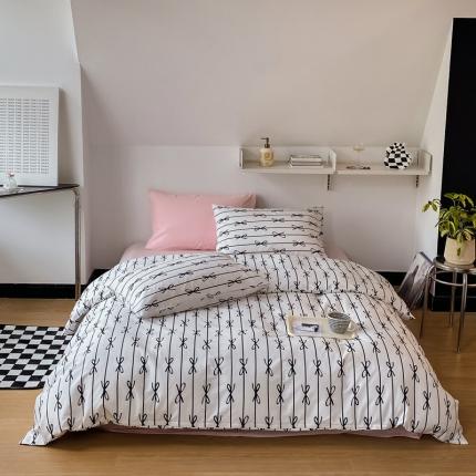 91家纺网 家纺一手货源 找家纺 总艾沁 2022新款40支13372全棉简约风水洗混搭四件套