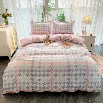 宏源家纺 2022新款亲肤棉芦荟棉四件套7月新花型 浪漫时节