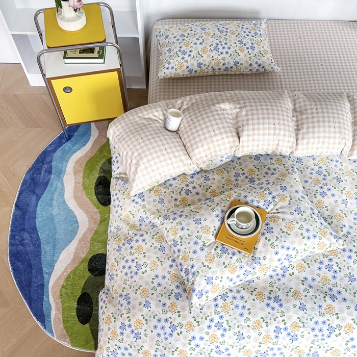 91家纺网 家纺一手货源 找家纺 感遇家纺 2022新款全棉印花系列四件套-第四批 花语