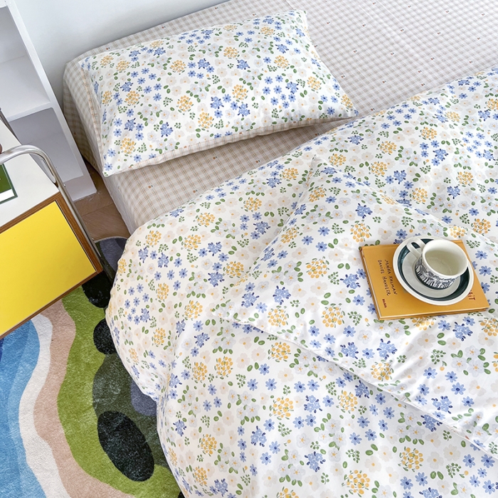 91家纺网 家纺一手货源 找家纺 感遇家纺 2022新款全棉印花系列四件套-第四批 花语