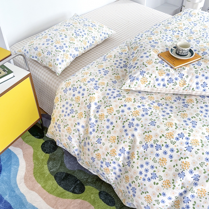 91家纺网 家纺一手货源 找家纺 感遇家纺 2022新款全棉印花系列四件套-第四批 花语