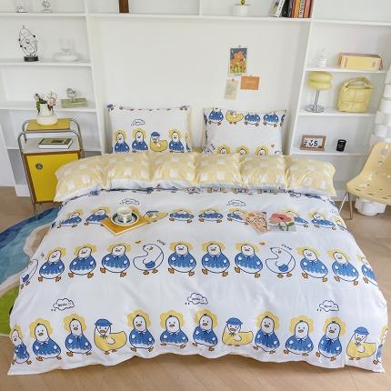 感遇家纺 2022新款全棉印花系列四件套-第四批 快乐鸭