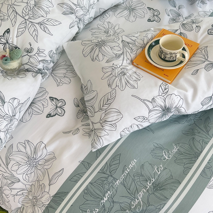 91家纺网 家纺一手货源 找家纺 感遇家纺 2022新款全棉印花系列四件套-第四批 遐想