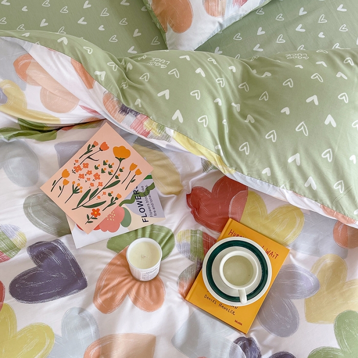 91家纺网 家纺一手货源 找家纺 感遇家纺 2022新款全棉印花系列四件套-第四批 心动