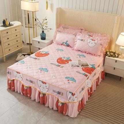 91家纺网 家纺一手货源 找家纺 (总) 美莱 2022新款夹棉加厚床裙单件床罩床裙防滑保护套