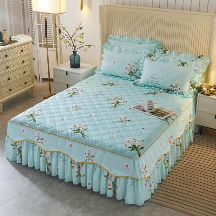 91家纺网 家纺一手货源 找家纺 (总) 美莱 2022新款夹棉加厚床裙单件床罩床裙防滑保护套