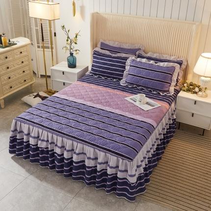 91家纺网 家纺一手货源 找家纺 (总) 美莱 2022新款夹棉加厚床裙单件床罩床裙防滑保护套