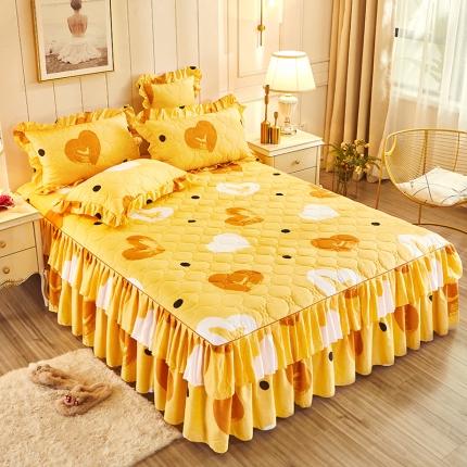 91家纺网 家纺一手货源 找家纺 (总) 美莱 2022新款夹棉加厚床裙单件床罩床裙防滑保护套