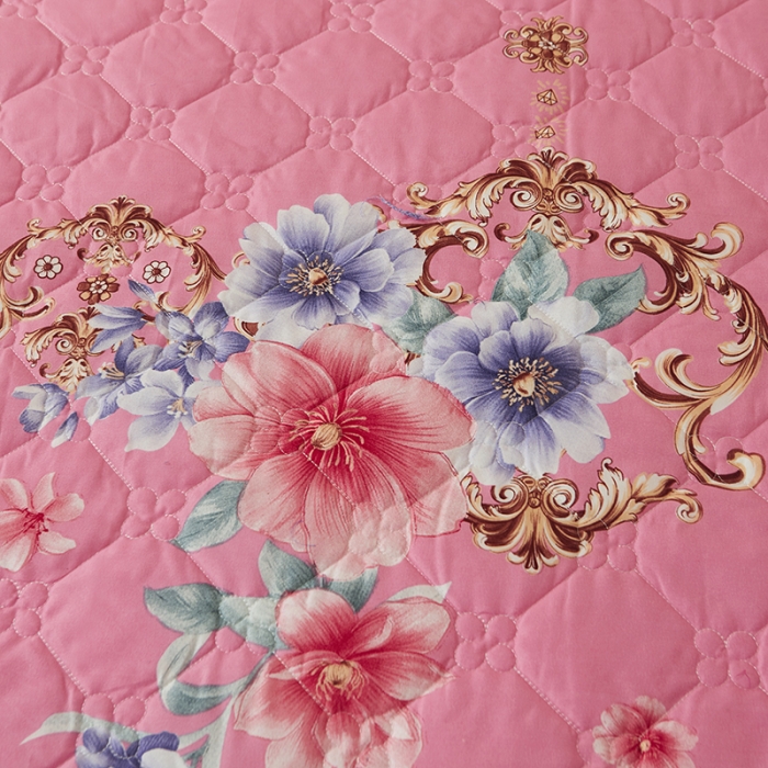 91家纺网 家纺一手货源 找家纺 美莱 2022新款夹棉加厚床裙单件床罩床裙防滑保护套 花开婷玉