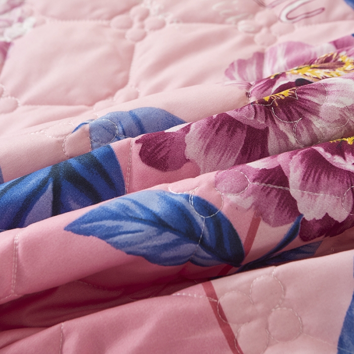 91家纺网 家纺一手货源 找家纺 美莱 2022新款夹棉加厚床裙单件床罩床裙防滑保护套 江南花影